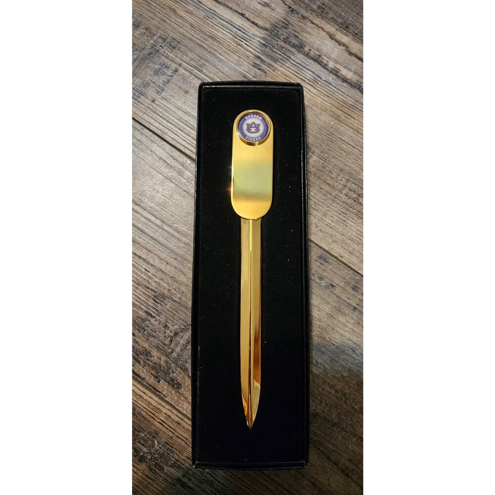 University Of Auburn Letter Opener Metal Gold Color. B 33